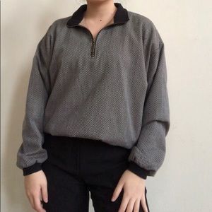Houndstooth quarterzip